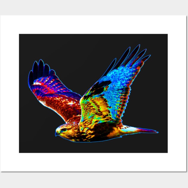 Colorful hawk Wall Art by letnothingstopyou